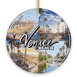 OrnamentallyYou - Vibrant Venice Beach Ornament, Californian Coastal Urban Christmas Gift and Keepsake (Version 2) - Multi-colored