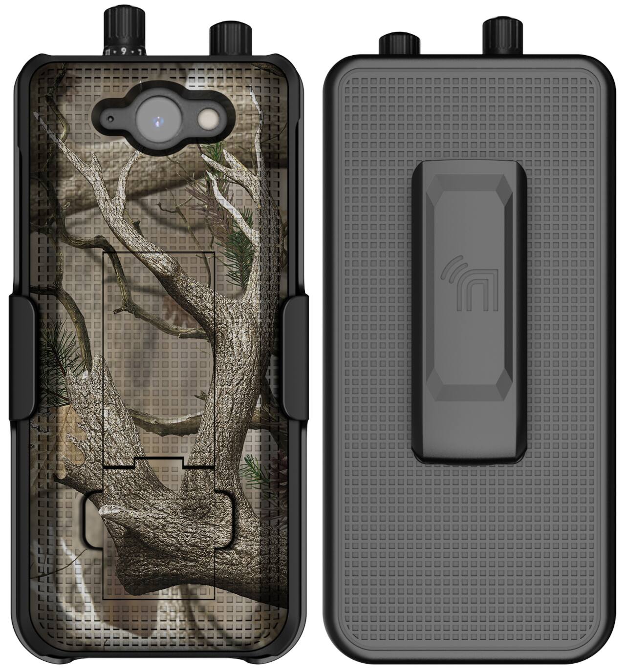 Alt View 2. Nakedcellphone - Combo for Sonim XP5plus 5G (X530) / XP5 Plus 4G (XP5900) - Hard Phone Case + Belt Clip Holster - Camo.