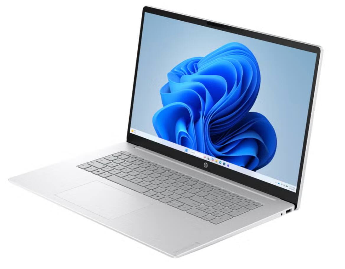 Alt View 9. HP - OmniBook 3 Laptop 17.3 FHD Display (Ryzen 5 130, 32GB, 2TB SSD, Win 11 Pro) w/Dockztorm Wireless Mouse - Silver.