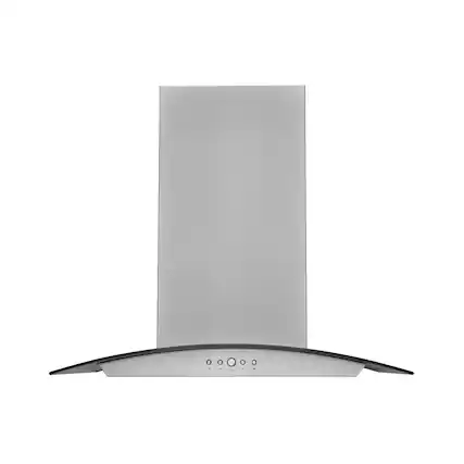 Front. Hauslane - Hauslane IS-200 36-in Convertible Stainless Steel Island Range Hood (OFFICIAL) - Silver.