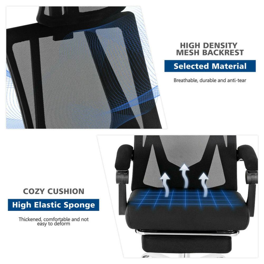 HIGH DENSITY MESH BACKREST  
Selected Material  
Breathable, durable and anti-tear  

COZY CUSHION  
High Elastic Sponge  
Thickened, comfortable and not easy to deform