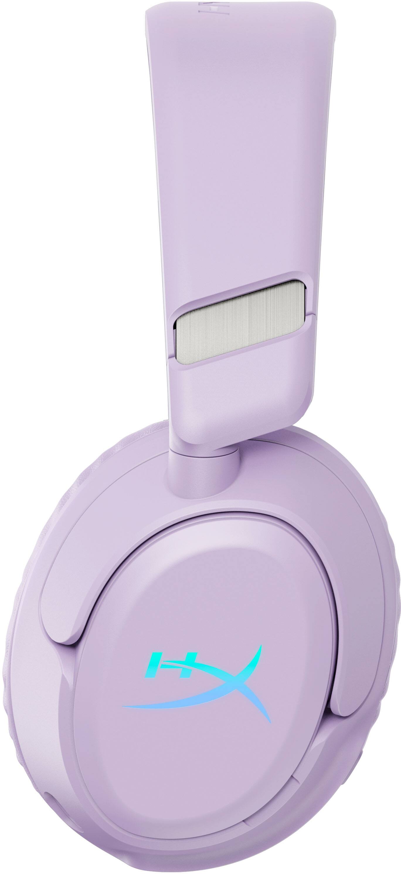 Angle. HyperX - Cloud Flight 2 Wireless Gaming Headset for PC, PS5, PS4, Nintendo Switch, Mac, Mobile, and Bluetooth - Lavender.
