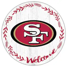 Fan Creations - San Francisco 49ers 12" Welcome Circle Sign - Multicolor