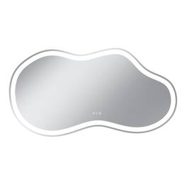 Boyel Living - 32 x 60 in Cloud Shaped LED Wall Mirror with Adjustable Viewing Angle and Front Light