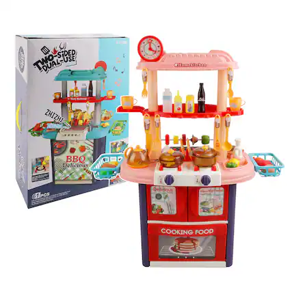 Two-Sided Dual Use Kitchen - 3+ Ages
ZHIZHI ZHIZHI
BBQ Delicious
61 PCS
Homekitchen
Delicious Food
Healthy Food Nutrition
COOKING FOOD