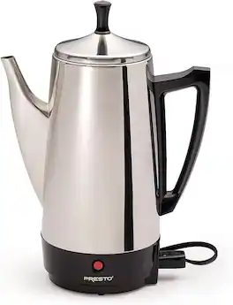 Presto - 02811 Steel Coffee Maker 12cup 800watts - Silver