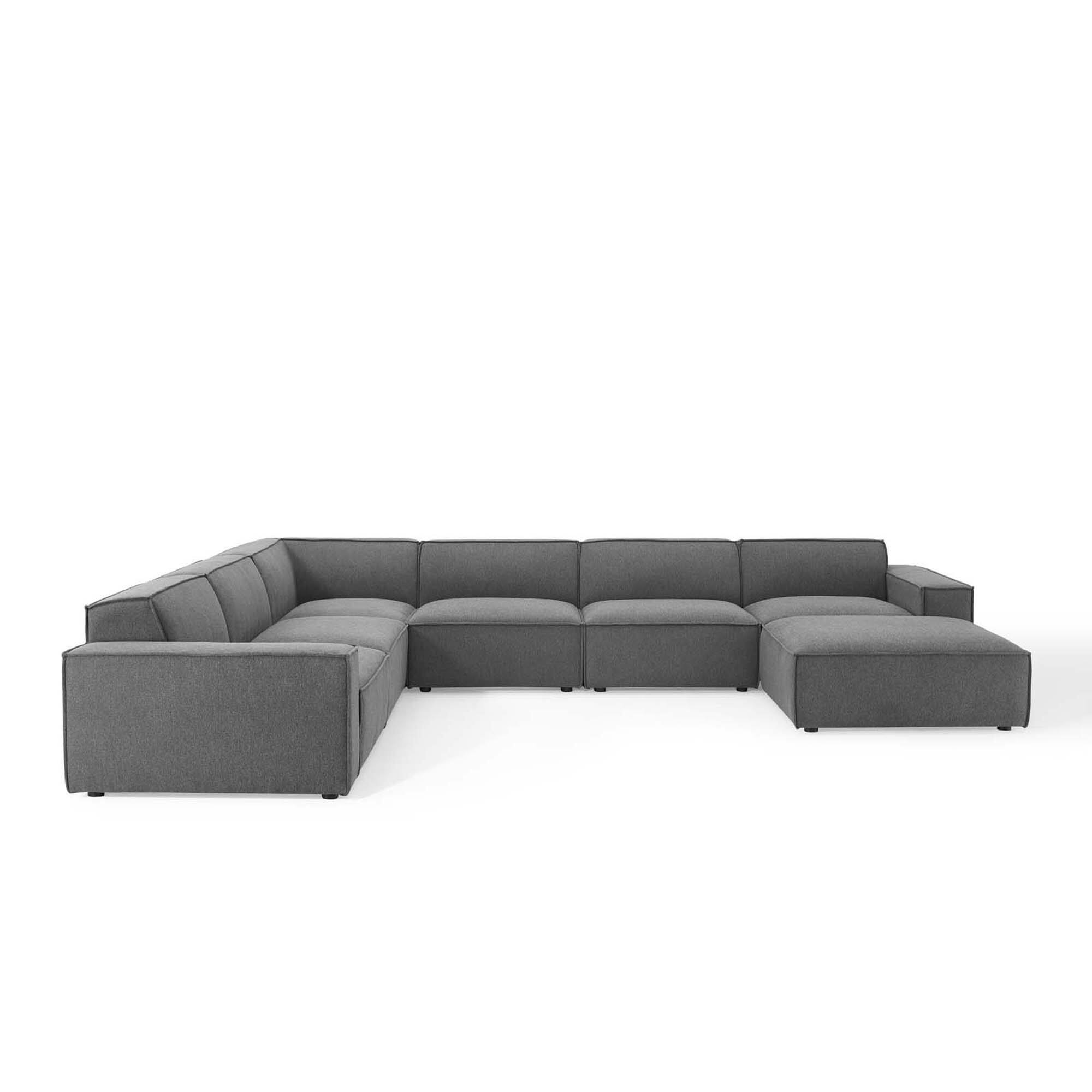 Front. Modway - Restore 7-Piece Sectional Sofa by Modway - Brown.