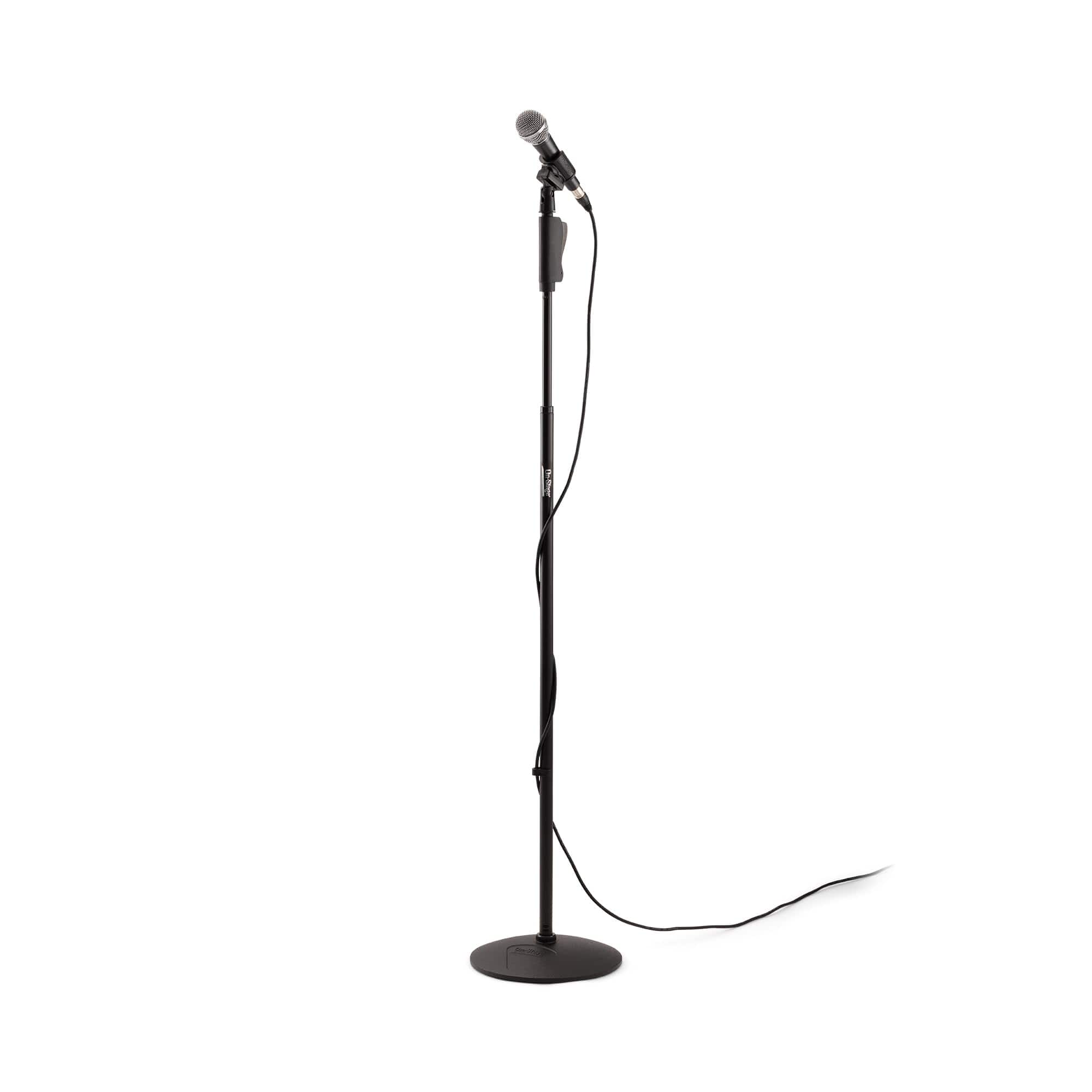 On Stage Stands - On-Stage Production-Grade MS9510 One-Handed Mic Stand with Round Base (For Vocal and Instrument Microphones