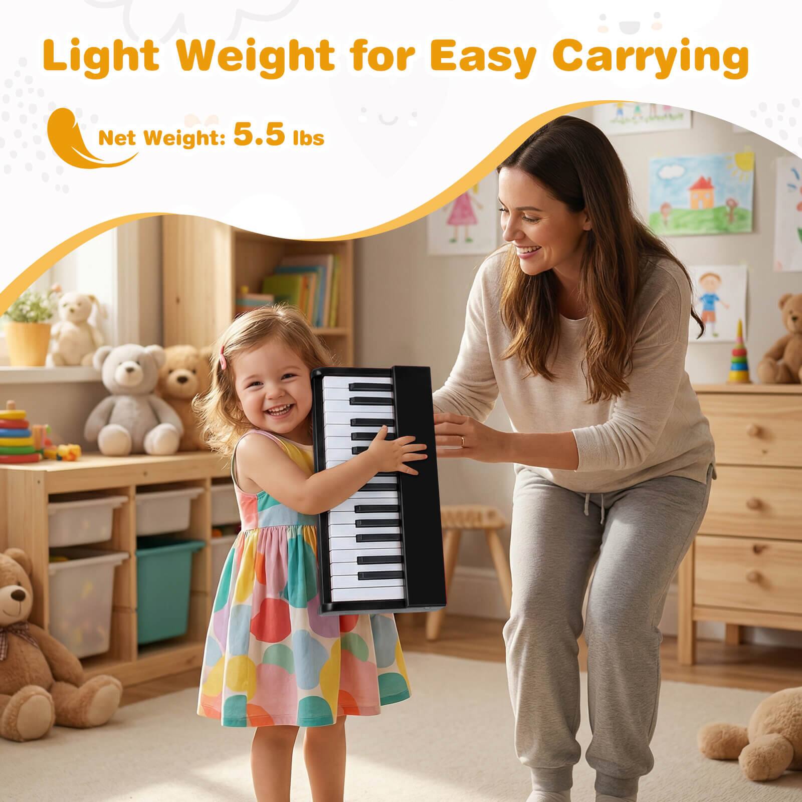 Light Weight for Easy Carrying  
Net Weight: 5.5 lbs