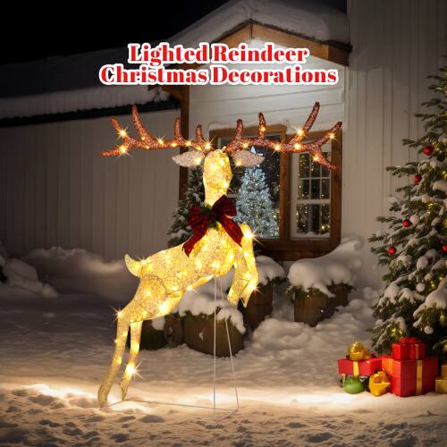Lighted Reindeer Christmas Decorations