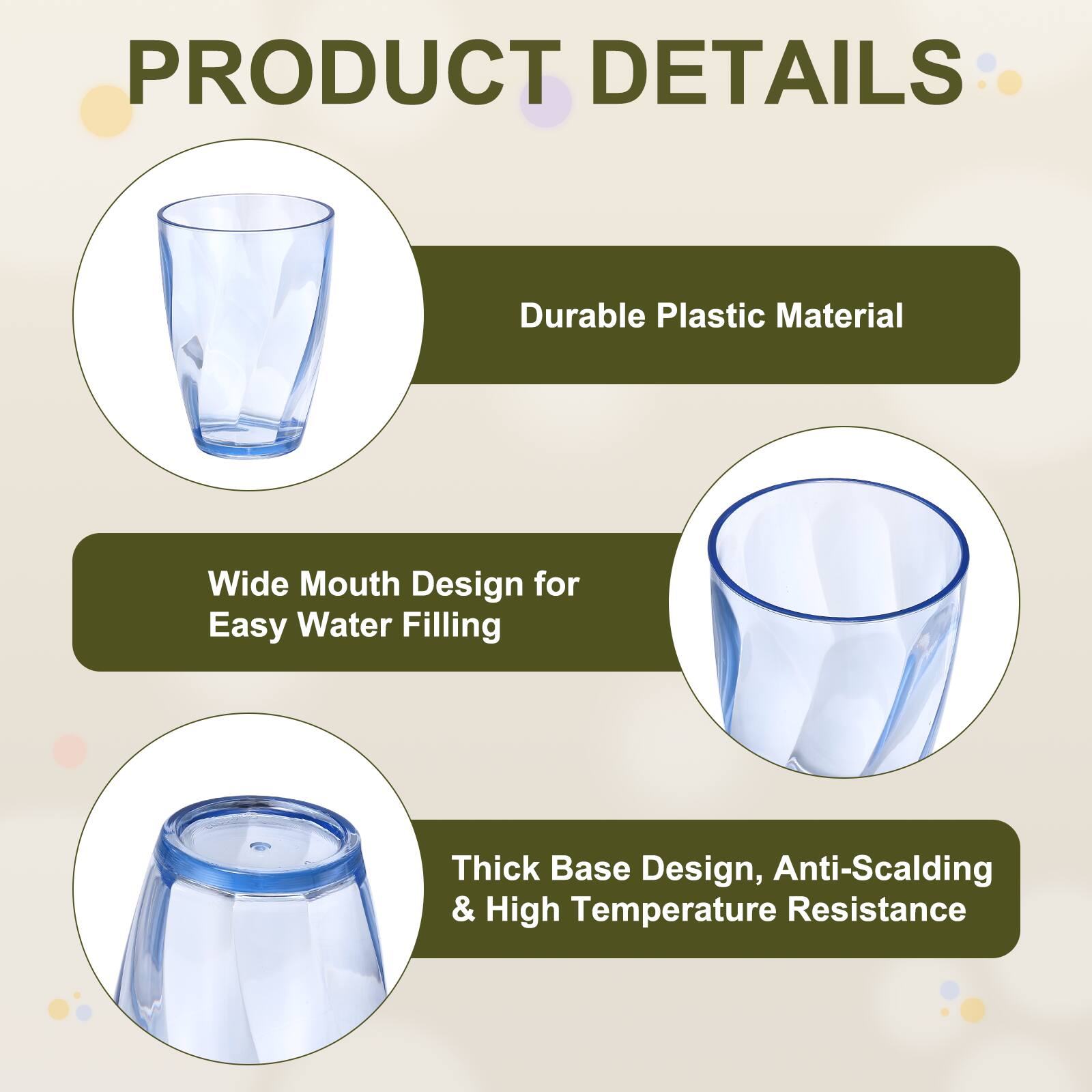 PRODUCT DETAILS

- Durable Plastic Material
- Wide Mouth Design for Easy Water Filling
- Thick Base Design, Anti-Scalding & High Temperature Resistance