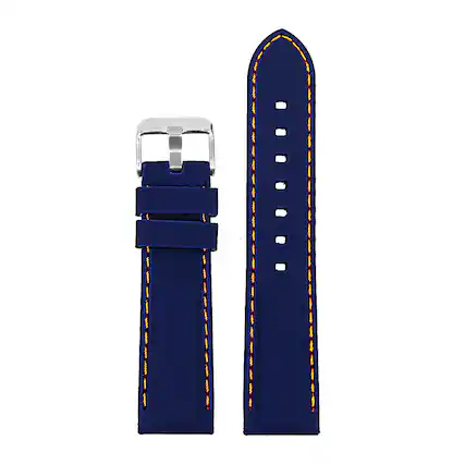 Front. StrapsCo - Active Stitch Band For Apple Watch - 40mm/41mm/42mm - Blue & Orange.