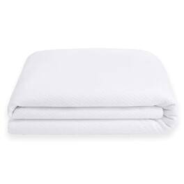 Sleepgram - Breathable Sweat Proof Cotton Cover Mattress Protector, Queen - White