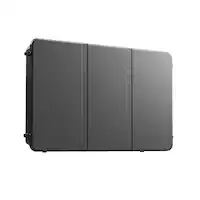 Storm Shell - Deluxe Weatherproof 65” Outdoor TV Enclosure with Full Motion TV Mount Included - Black - Front_Zoom