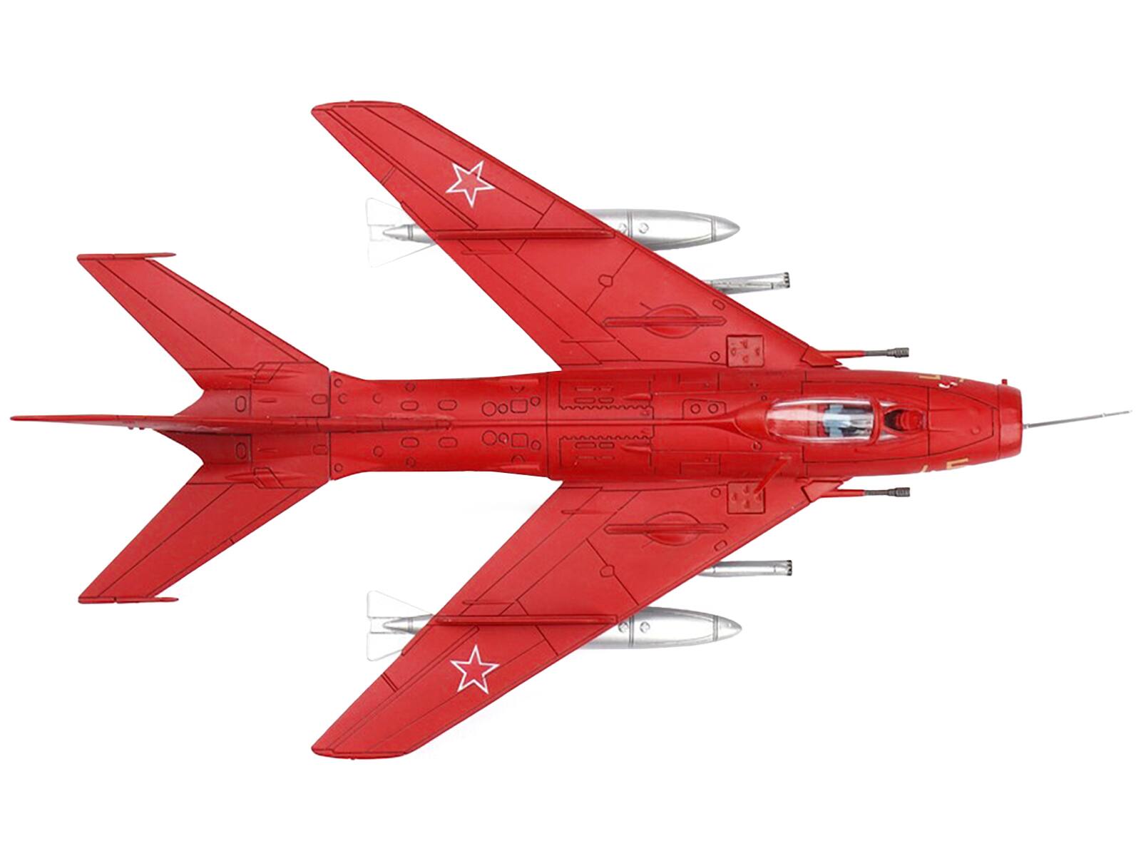 Back. Panzerkampf - Mikoyan-Gurevich MiG-19S Farmer C Yellow 45 VVS Display Team Soviet Air Force Kubinka 1960 Wing Series 1/72 - Red.