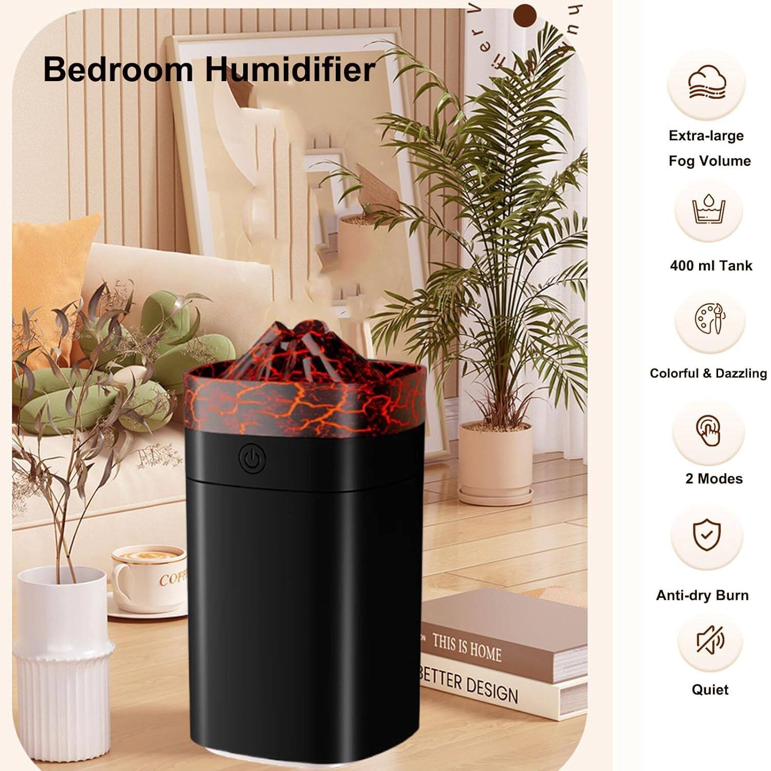 Bedroom Humidifier

- Extra-large Fog Volume
- 400 ml Tank
- Colorful & Dazzling
- 2 Modes
- Anti-dry Burn
- Quiet

THIS IS HOME BETTER DESIGN