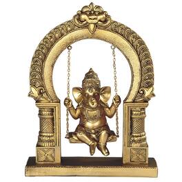 FC Design - 10"H Ganesha on Swing Figurine Statue Desk Tabletop Home Decor Gift - Multi-Color