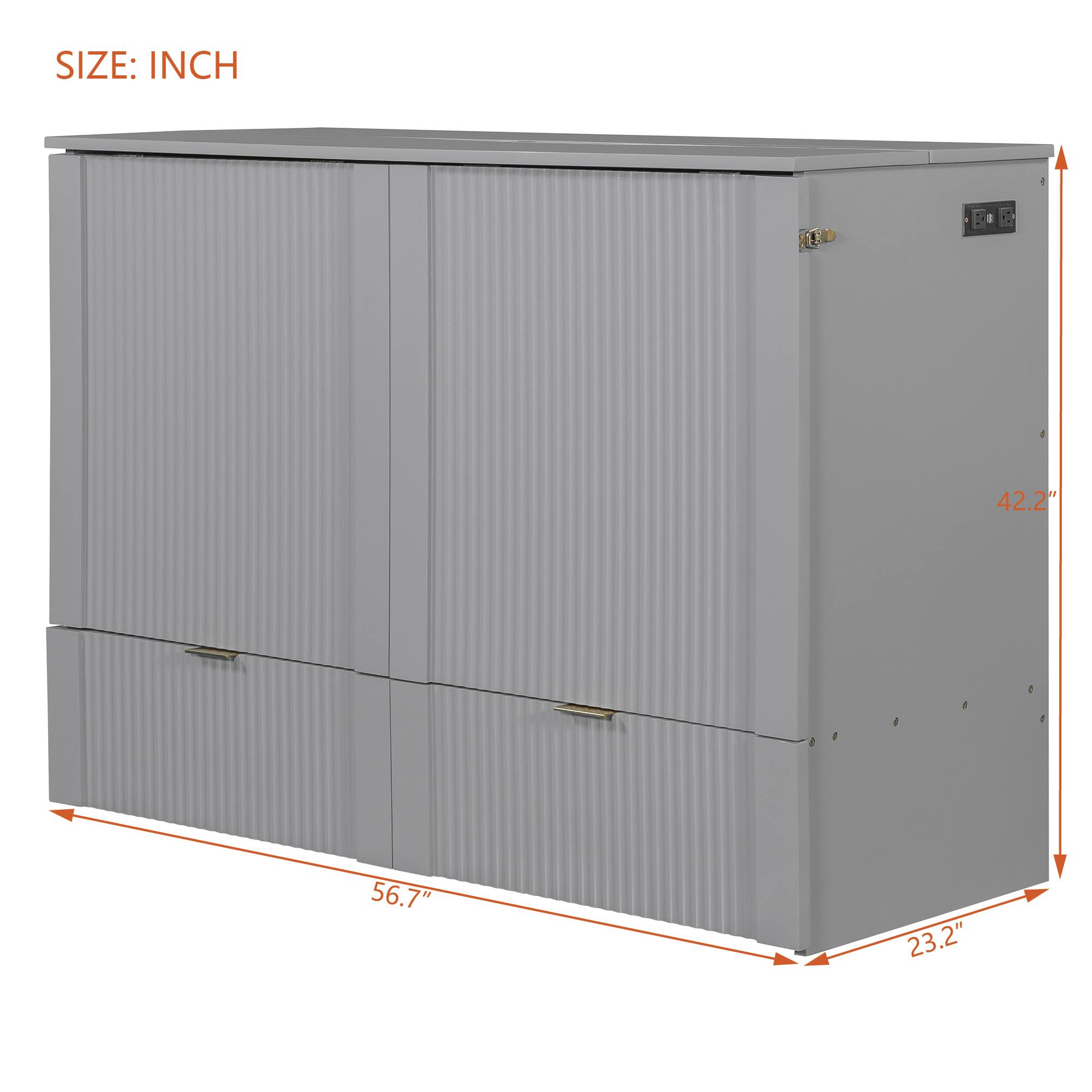 SIZE: INCH  
42.2"  
56.7"  
23.2"