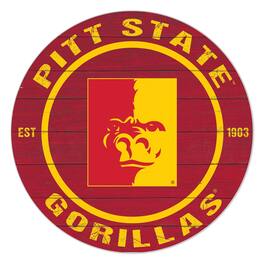 Jardine - Pittsburg State Gorillas 20'' x 20'' Indoor/Outdoor Team Color Circle Sign - Red