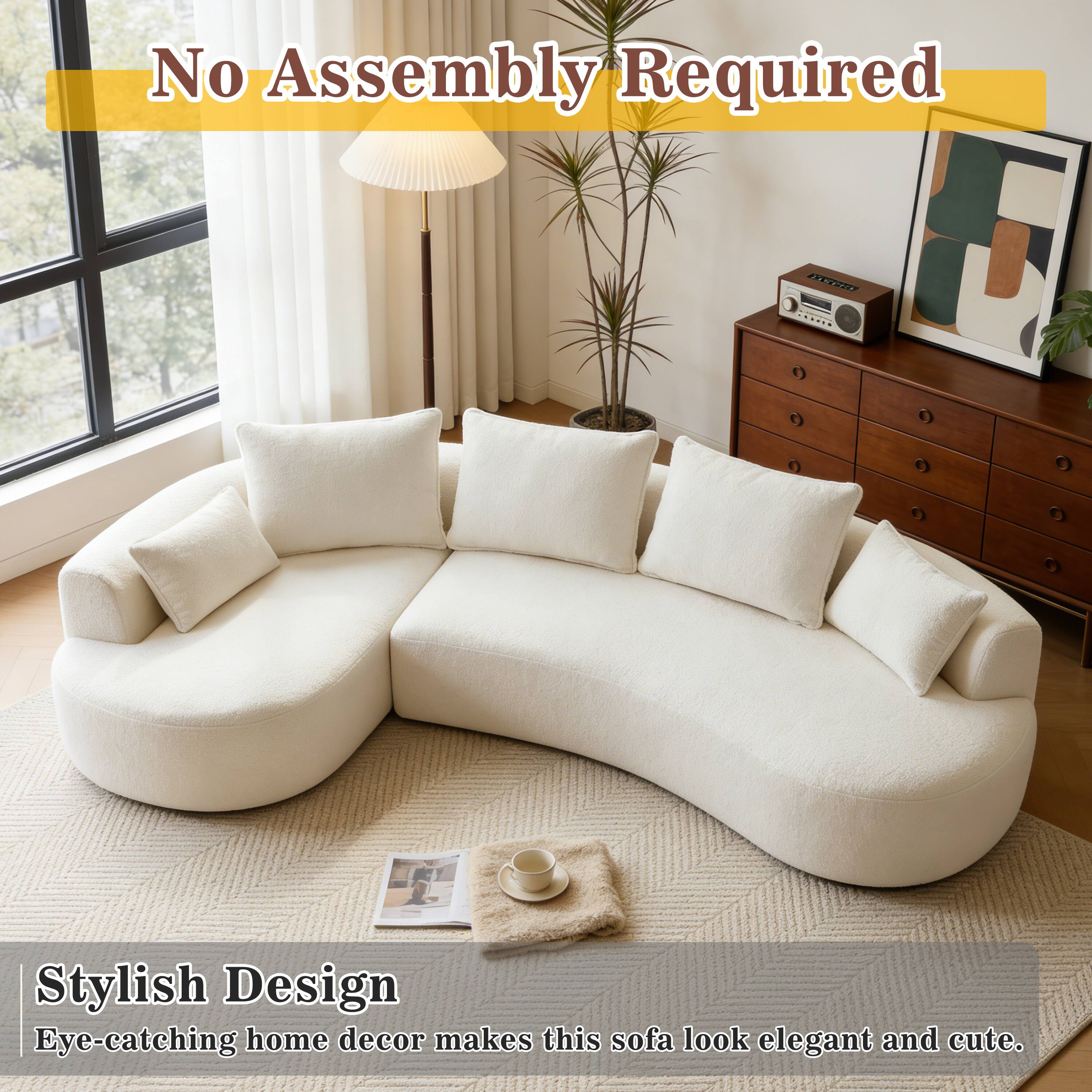 No Assembly Required

Stylish Design
Eye-catching home decor makes this sofa look elegant and cute.