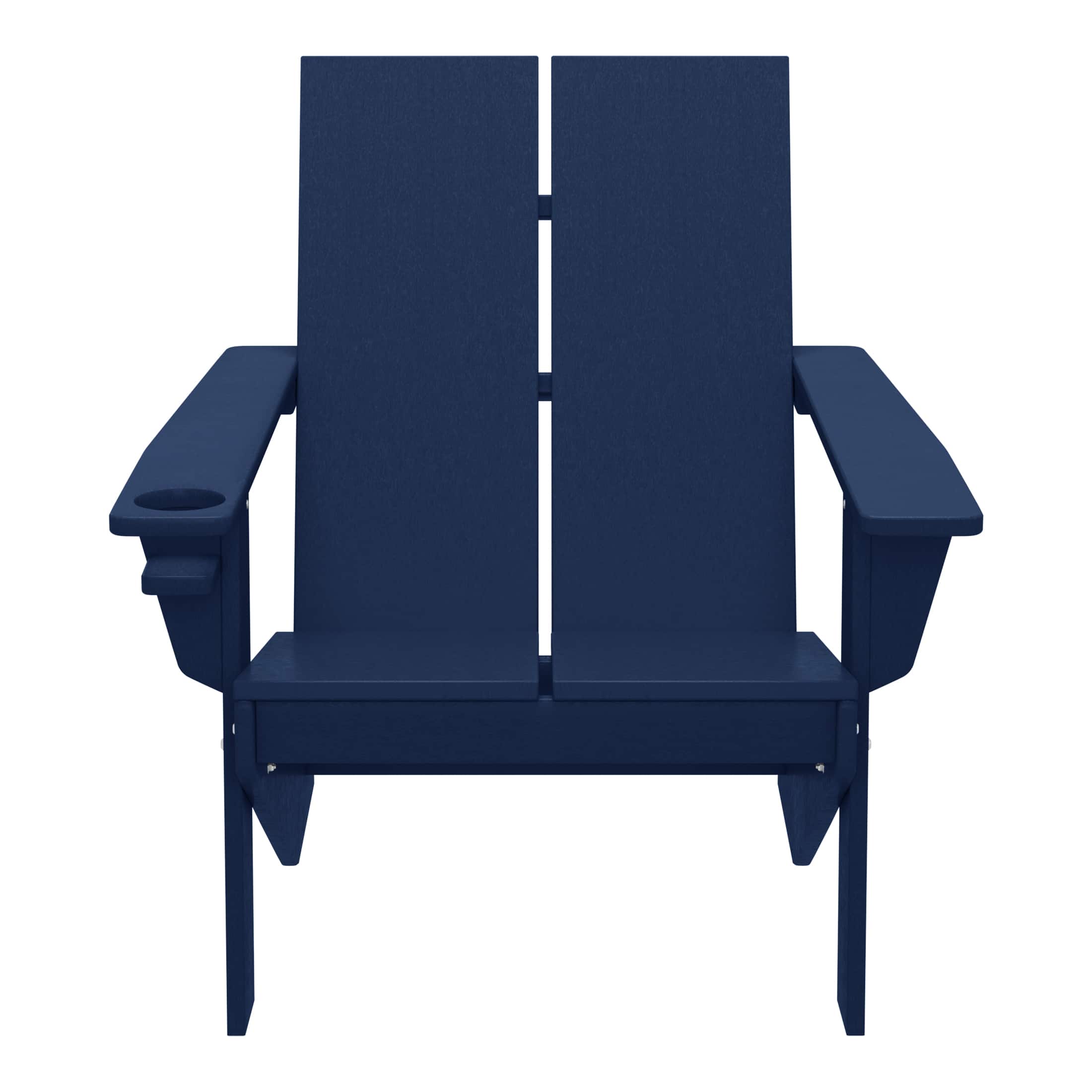 WestinTrends - Riviera Outdoor HDPE Modern Adirondack Chair with Cup Holder - Navy Blue price history on PriceWatchPro
