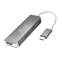 j5create - USB-C to HDMI & USB 3.1 2-Port with Power Delivery - Space Gray