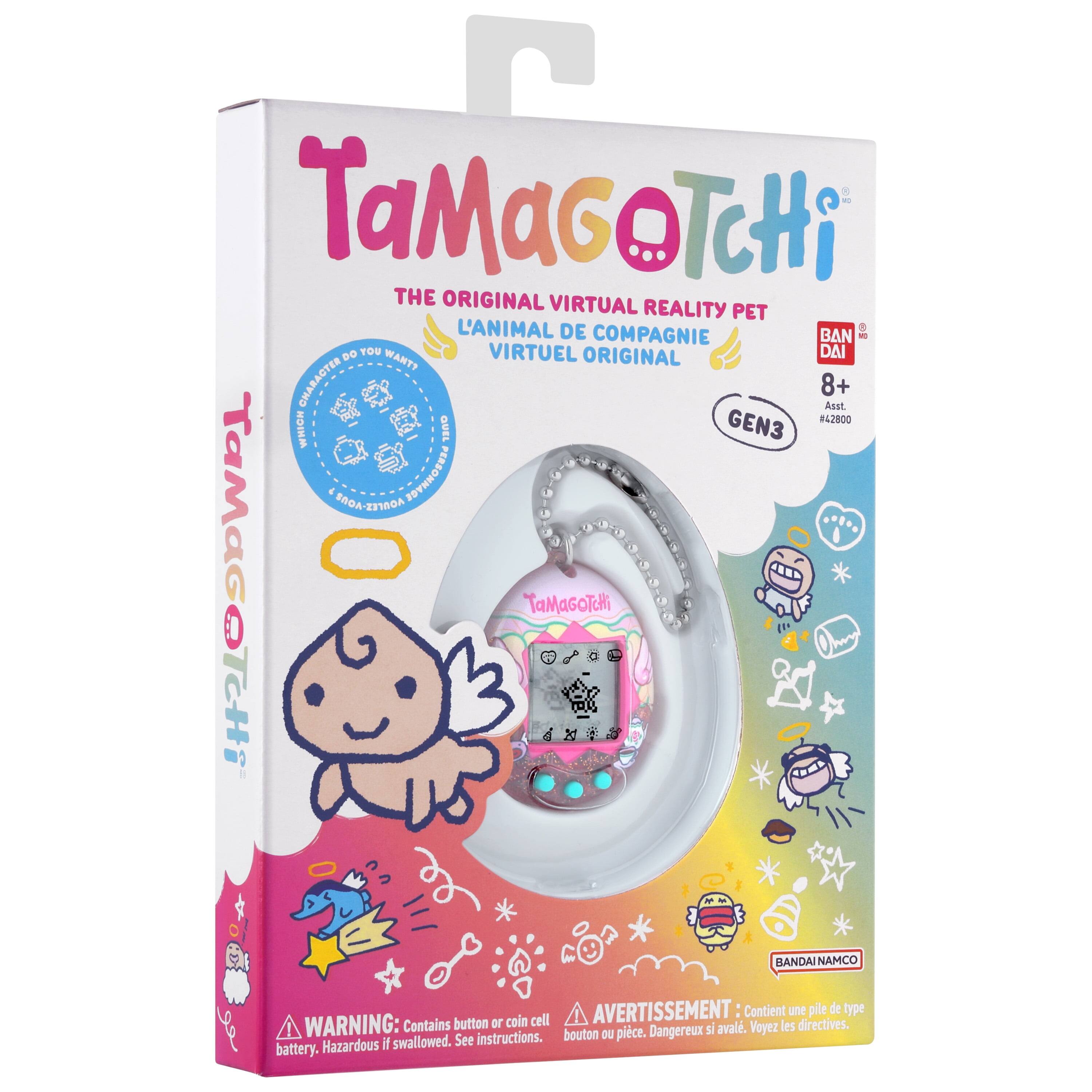 TaMaGoTcHi THE ORIGINAL VIRTUAL REALITY PET L'ANIMAL DE COMPAGNIE VIRTUEL ORIGINAL DAI WANTY HARACTER 8+ Asst #42800 WHICH T380 GEN3 BRA-EFIROA PERSONNAGE TaMaGe 1 TaMaGOTcHi TcHi BANDAI NAMCO AVERTISSEMENT: Contient une pile de type WARNING: Contains button or coin cell battery. Hazardous if swallowed. See instructions.