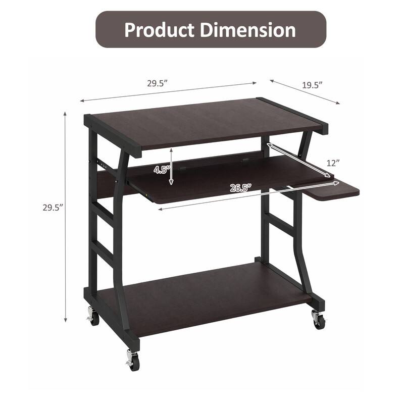 Product Dimension: 29.5" x 19.5" x 4.5" x 12" x 26.5"