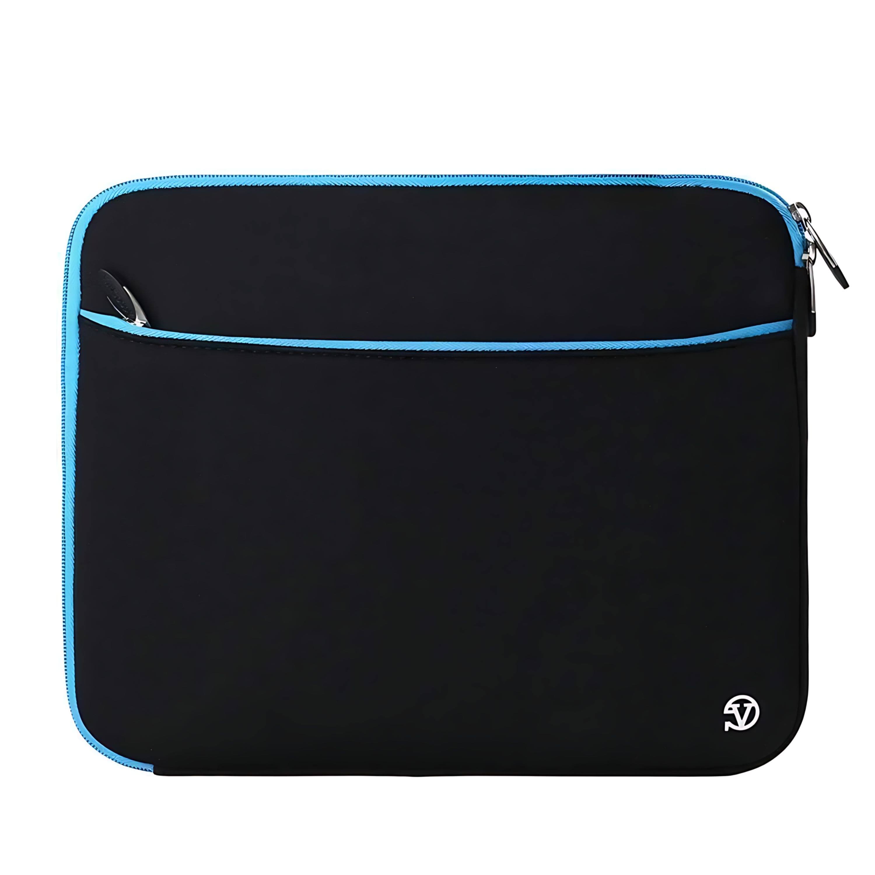 Front. Kitcheniva - Neoprene Tablet Sleeve Pouch Bag Case For 12" iPad Black/Blue - Black/Blue.