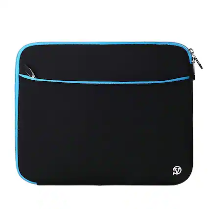 Front. Kitcheniva - Neoprene Tablet Sleeve Pouch Bag Case For 12" iPad Black/Blue - Black/Blue.