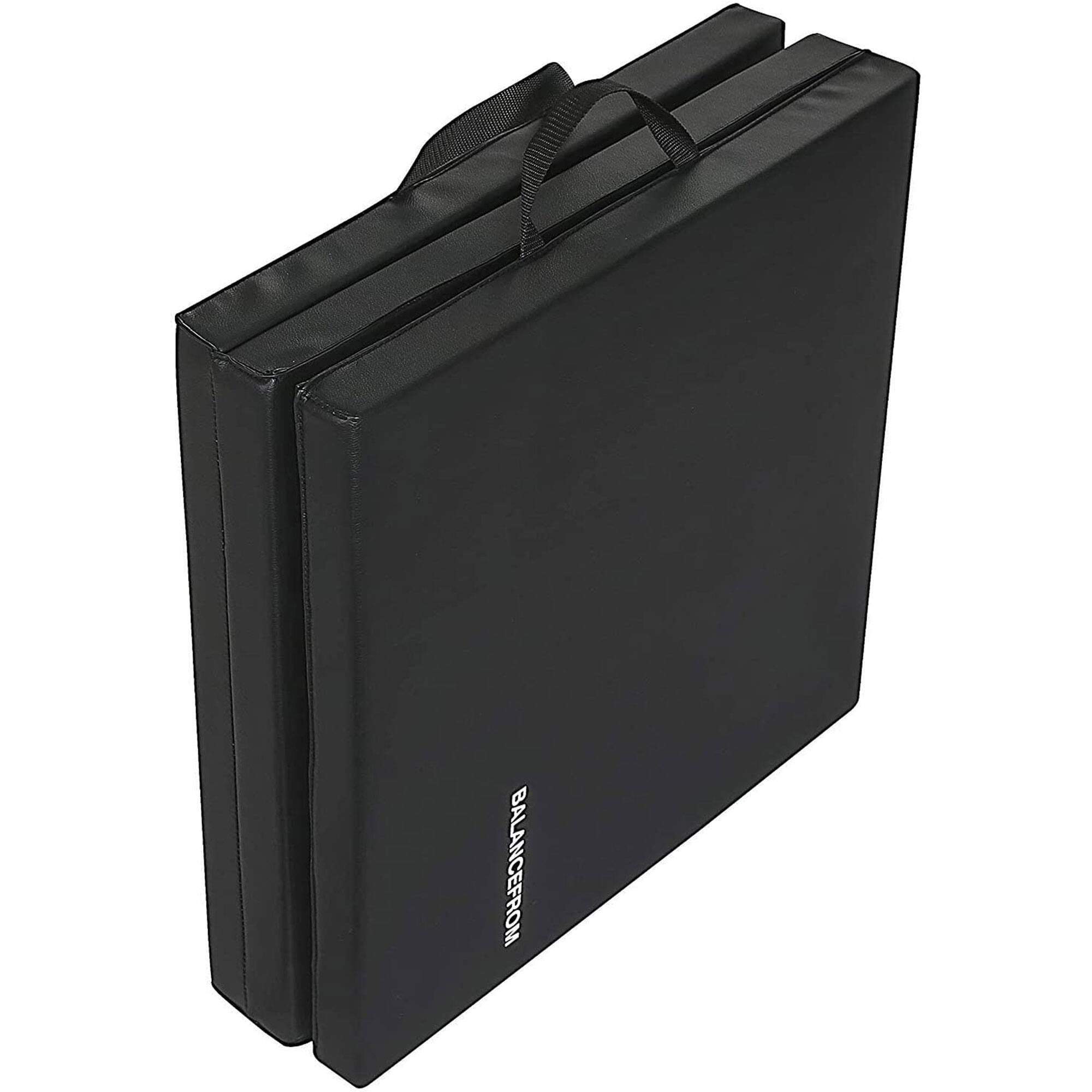 Alt View 7. BalanceFrom Fitness - BalanceFrom Fitness GoGym 6x2ft Folding 3 Panel Exercise Mat, Black (2 Pack) - Black.