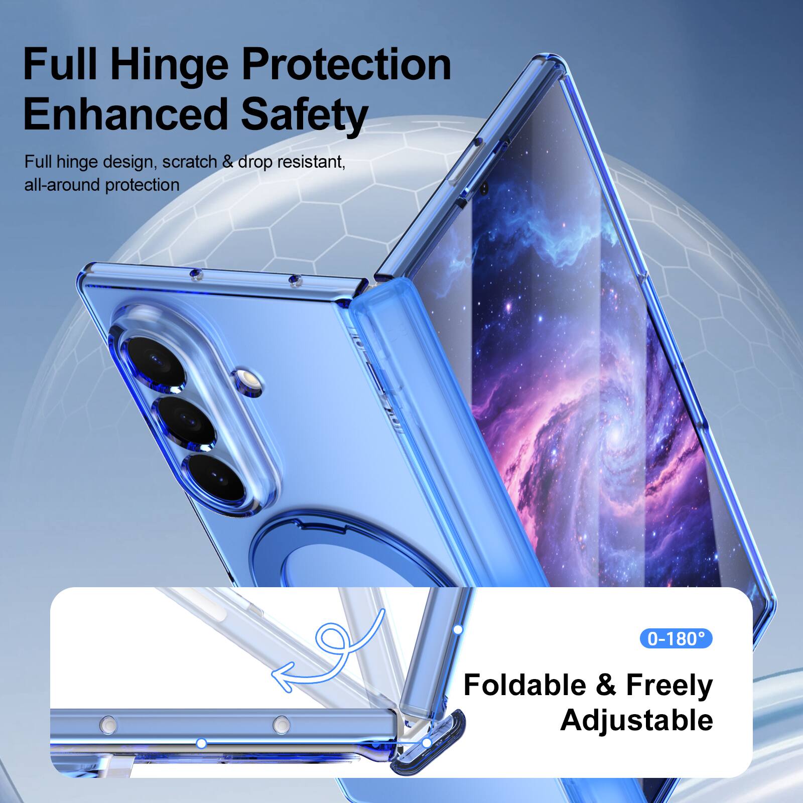 Dteck Crystal Hybrid Magnetic Case with Screen Protector for Samsung ...