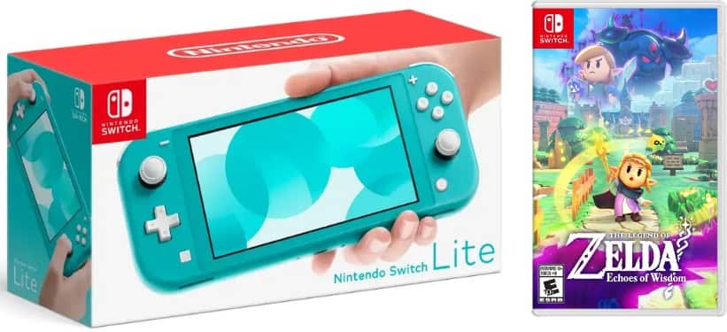 Switch Lite Turquiose Bundle With Zelda Game - Nintendo Switch
