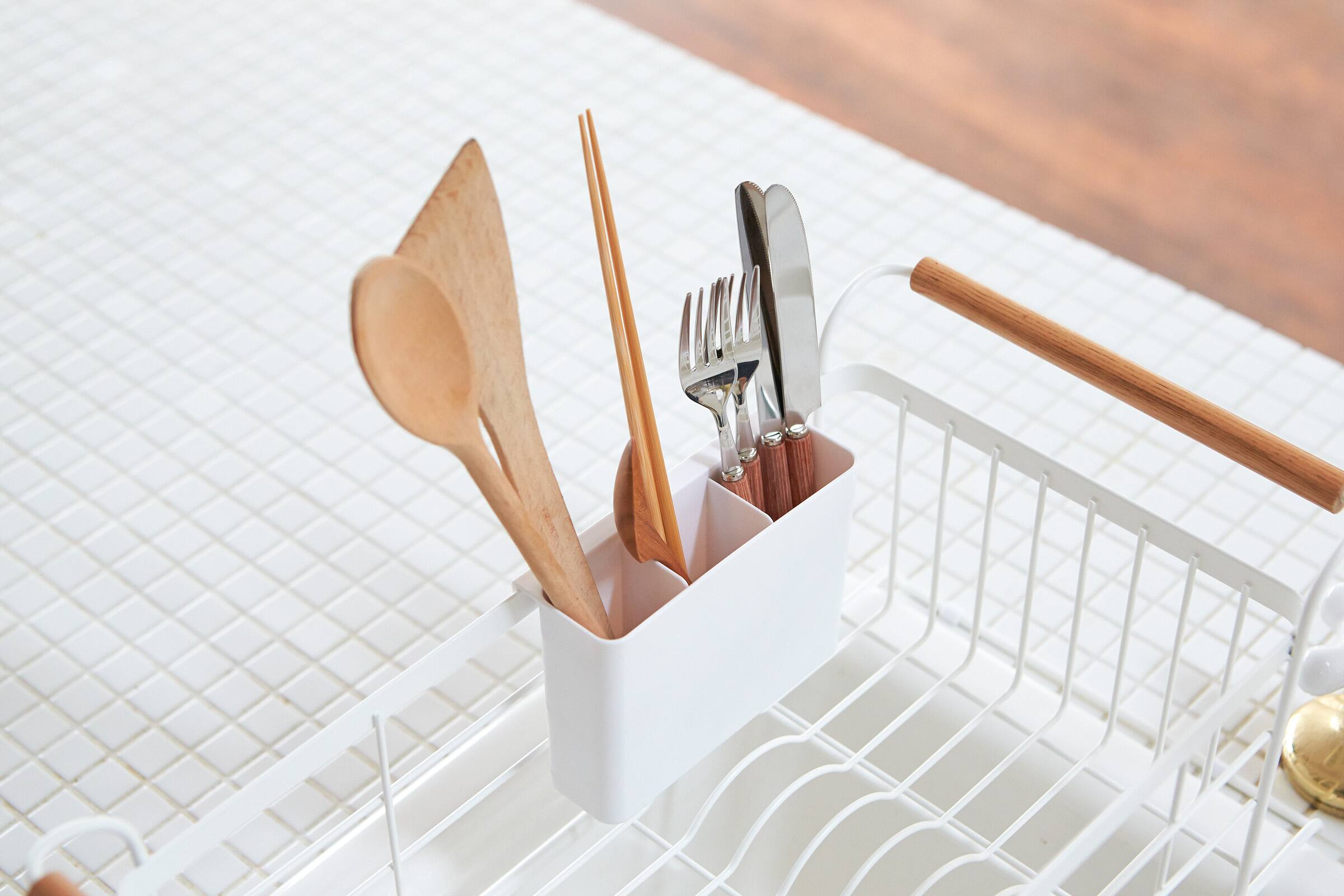 Left. Yamazaki Home - Over-the-Sink Dish Rack.