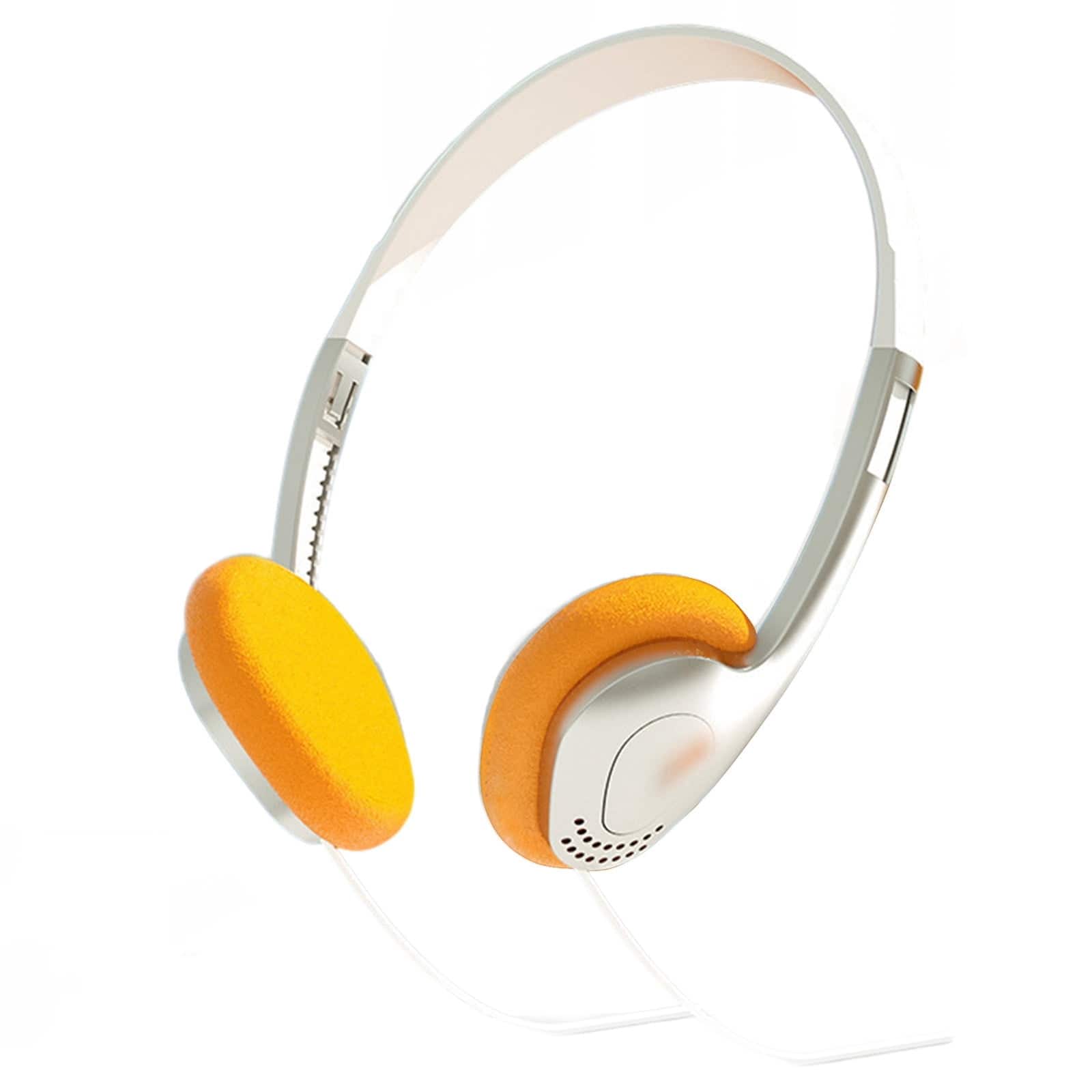 Cluzine - Orange Retro Wired Headphones, Lightweight 3D Sound, 3.5mm Jack, for Daily Use & Outfit Matching