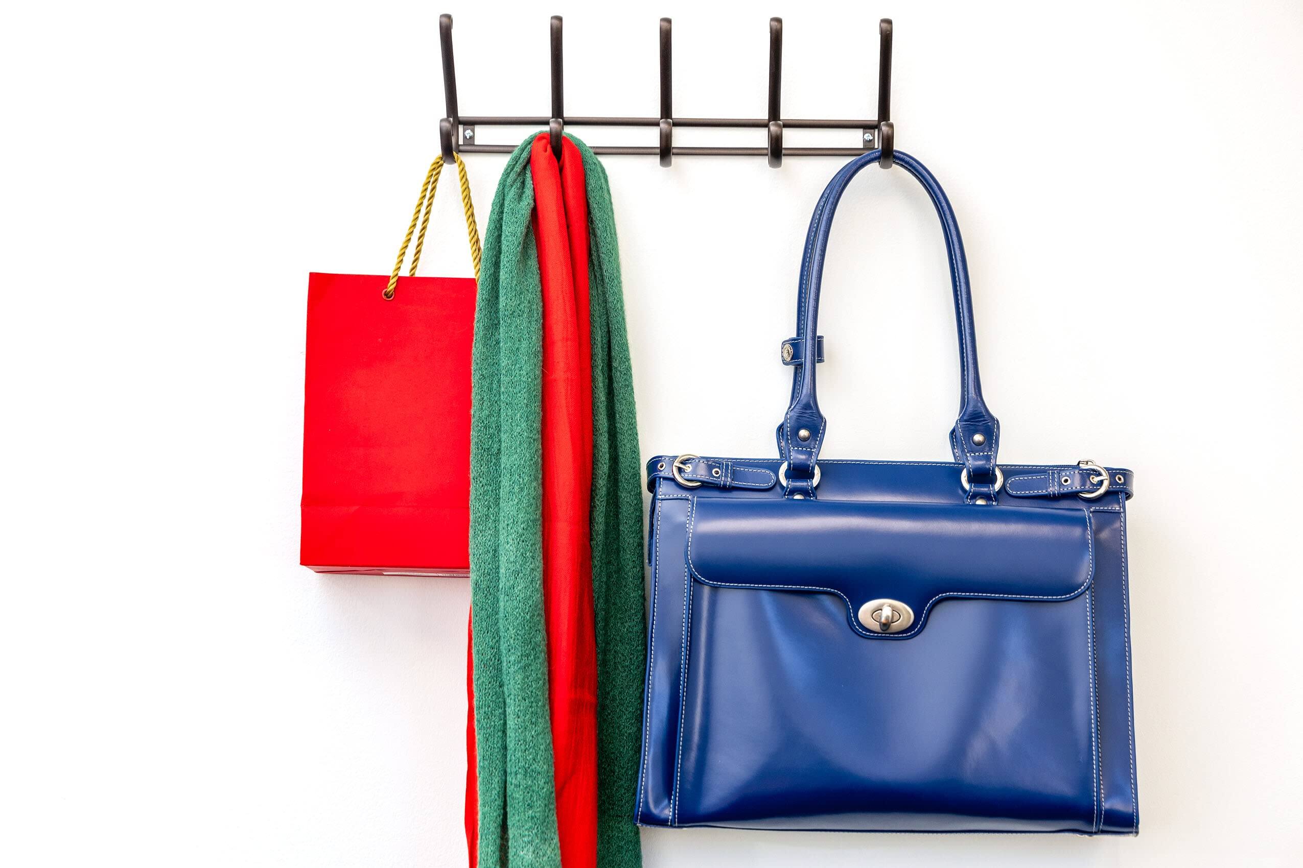 Alt View 2. McKlein - 15-inch Laptop Briefcase Women's Top Grain Cowhide Leather Business Professional Shoulder Bag Organizer - Navy.