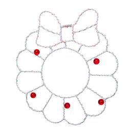 Celebrations - LED Multi Wreath Silhouette 15 in. Hanging Decor - Multicolored