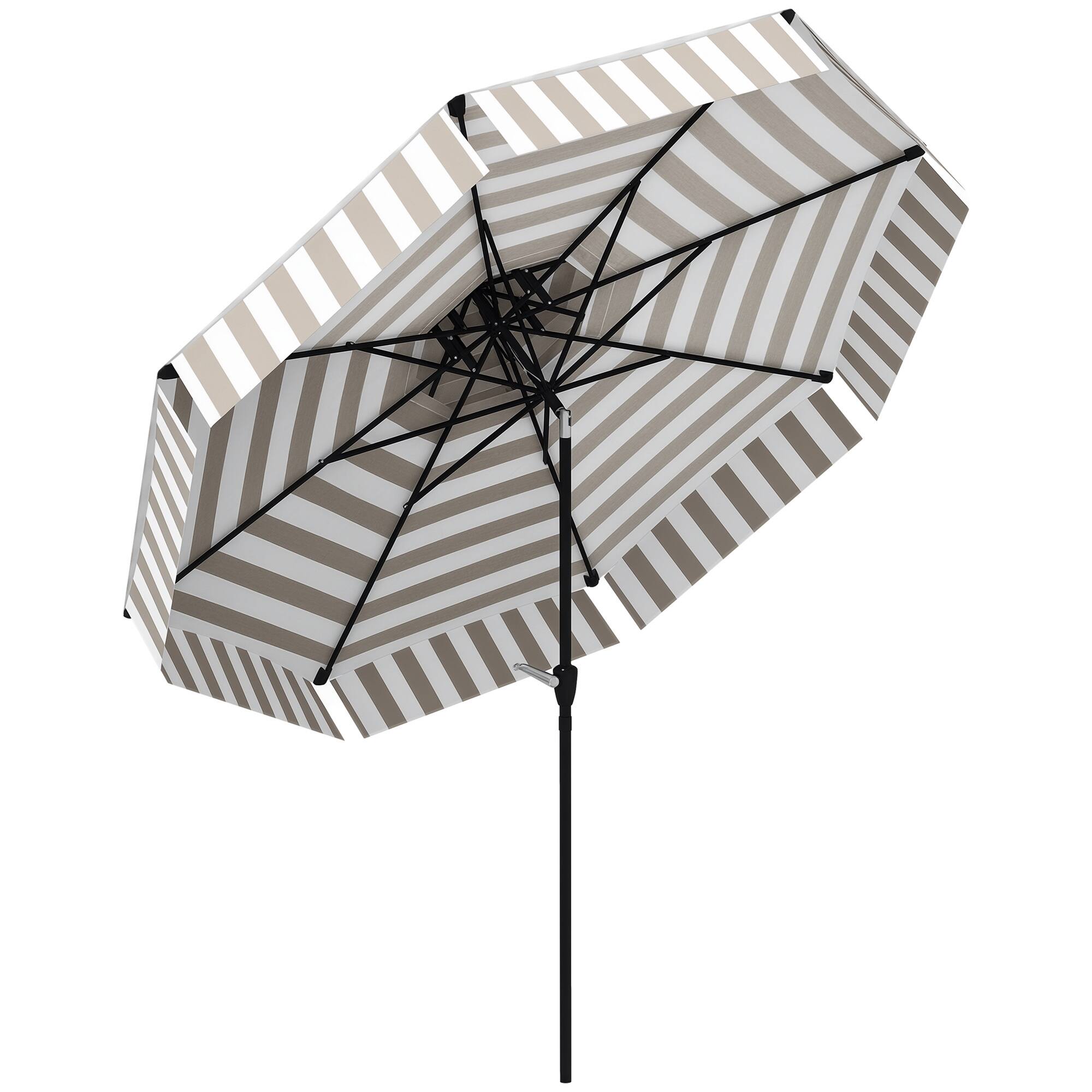 Front. Outsunny - 8.6FT Patio Umbrella UPF 30+ Vented Market Umbrella - Light Gray.