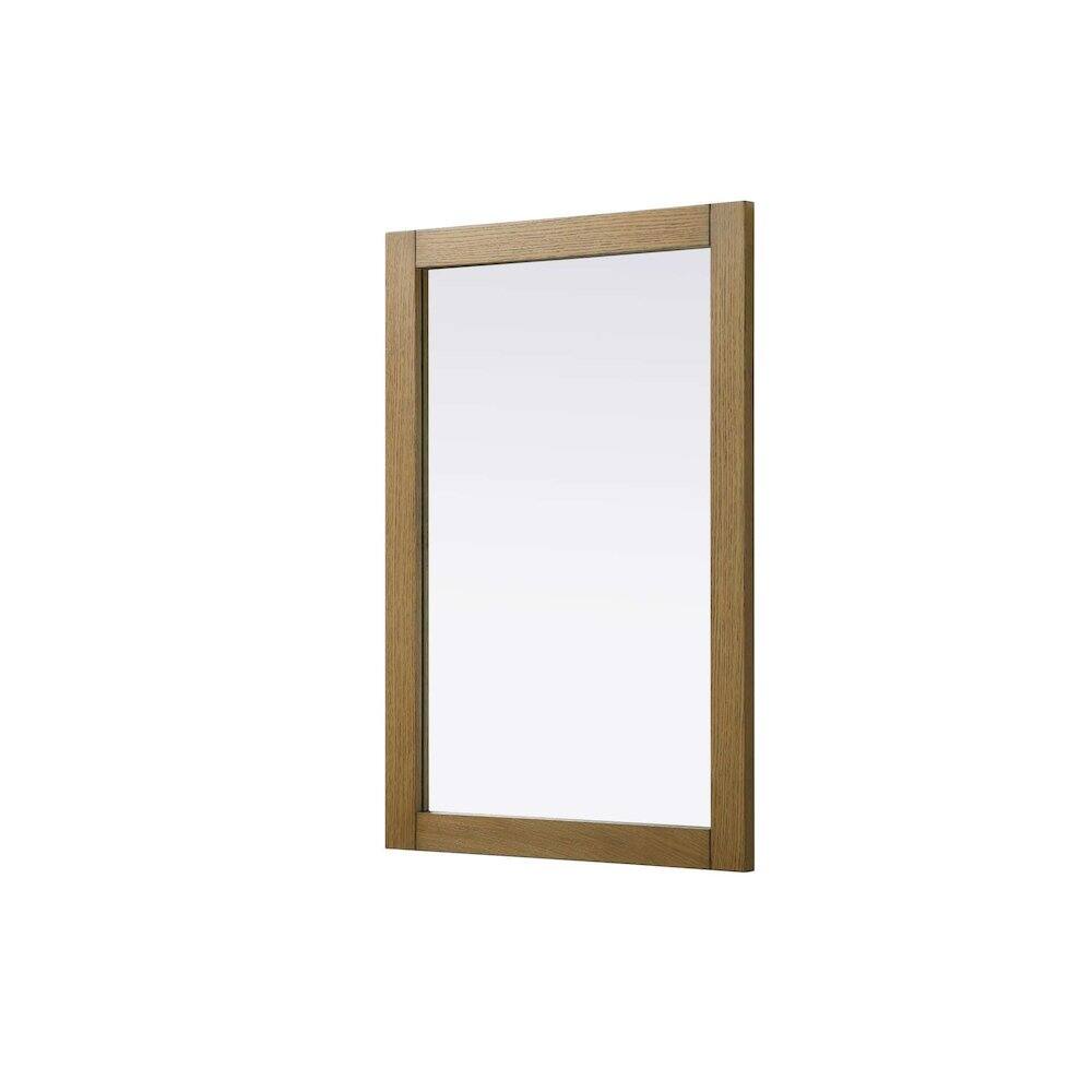 Alt View 3. Elegant Kitchen and Bath - Noah Wooden Rectangle Mirror 24 x 36 in Honey Teak - Honey Teak.