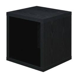 FurniFact - end table with shelf for versatile living space use - Black