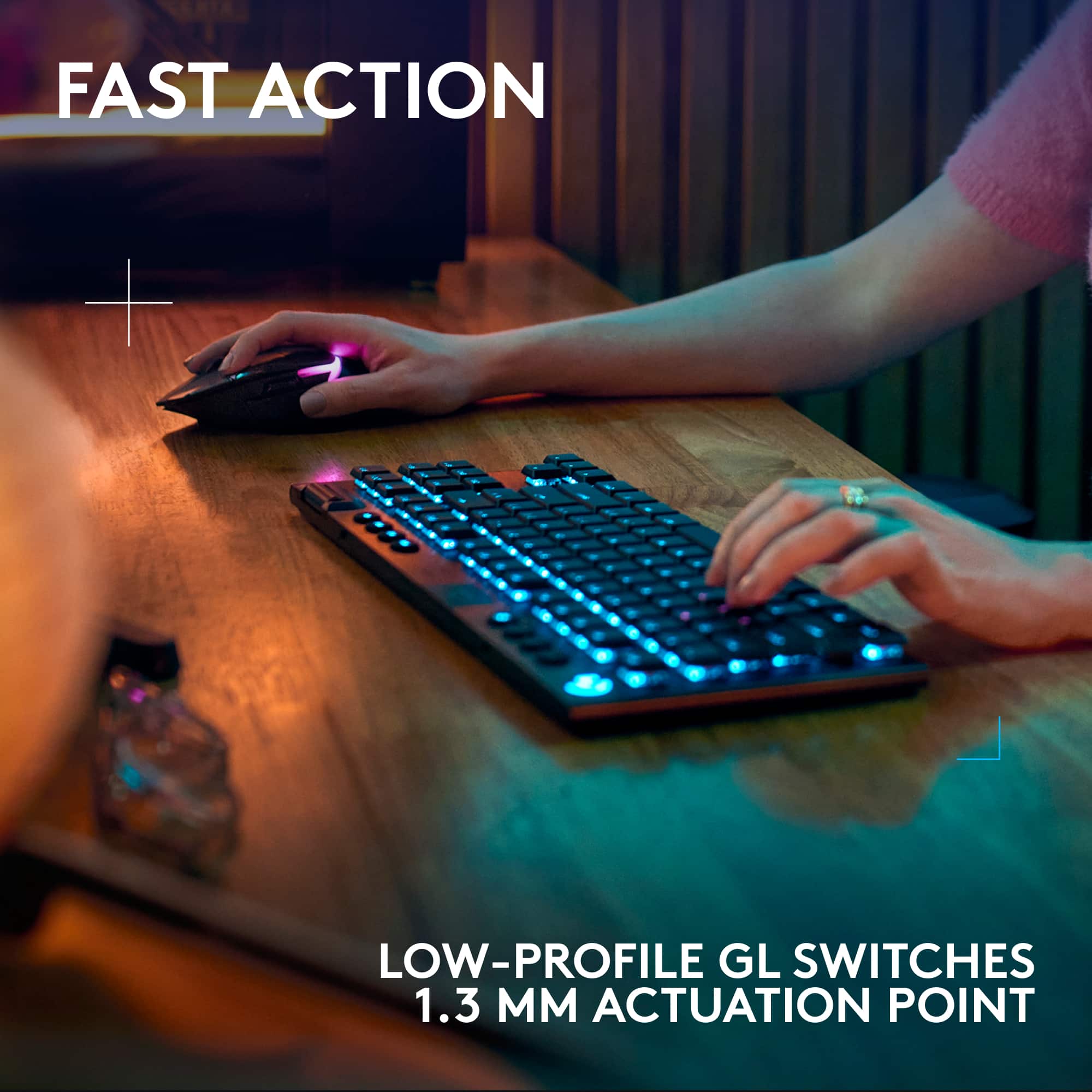 Logitech G915 X LIGHTSPEED TKL Wireless Mechanical GL Blue Clicky ...