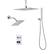 Alt View 5. VEVOR - Shower Faucet Set, 12Inch Thermostatic Ceiling Mount Rainfall Shower System with 6 Inch Wall Mount Head and 2 in 1 Spray - Chrome.