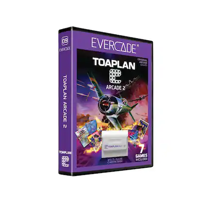 09 EVERCADE EVERCADE ORIGINAL TOAPLAN ARCADE GAMES DOOD TOAPLAN ARCADE 2 ARCADE FIRE MAES 2 K RALLY EX TOAPLAN 0O0D A TOAPLAN - te MULTI-GAME CARTRIDGE 7 GAMES INCLUDED - RP (Rating Pending)