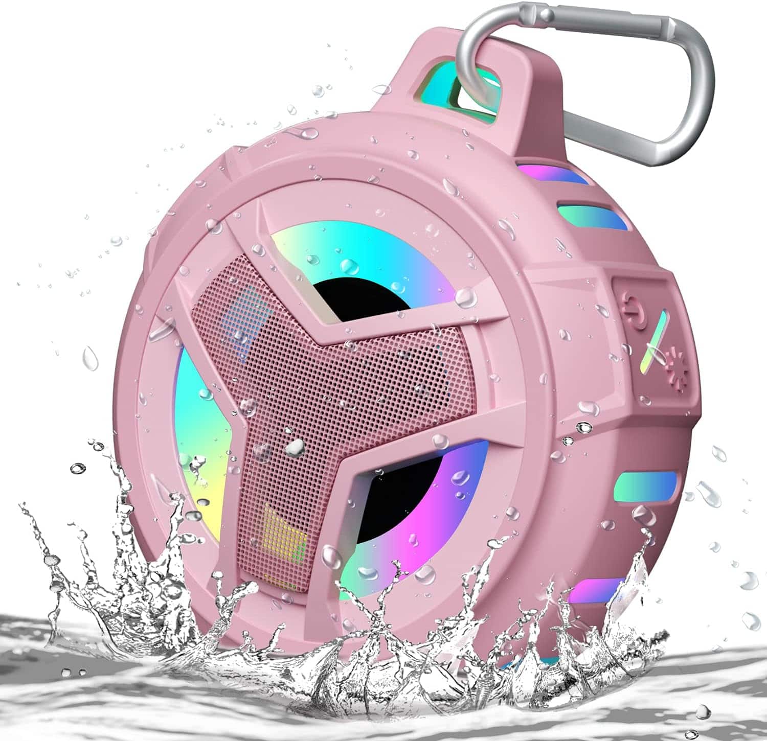 FINEAK - Bluetooth Shower Speaker Waterproof Portable Wireless Small Speakers - Pink