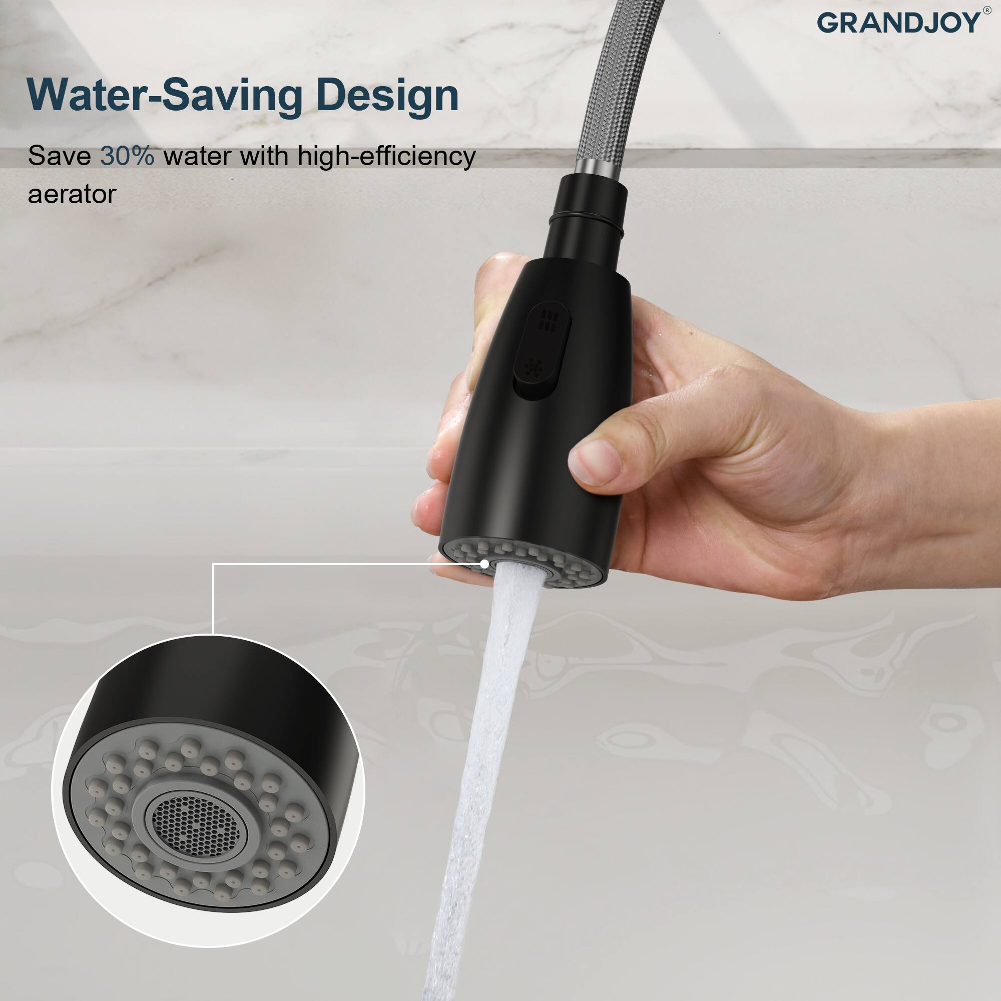 GRANDJOY

Water-Saving Design

Save 30% water with high-efficiency aerator
