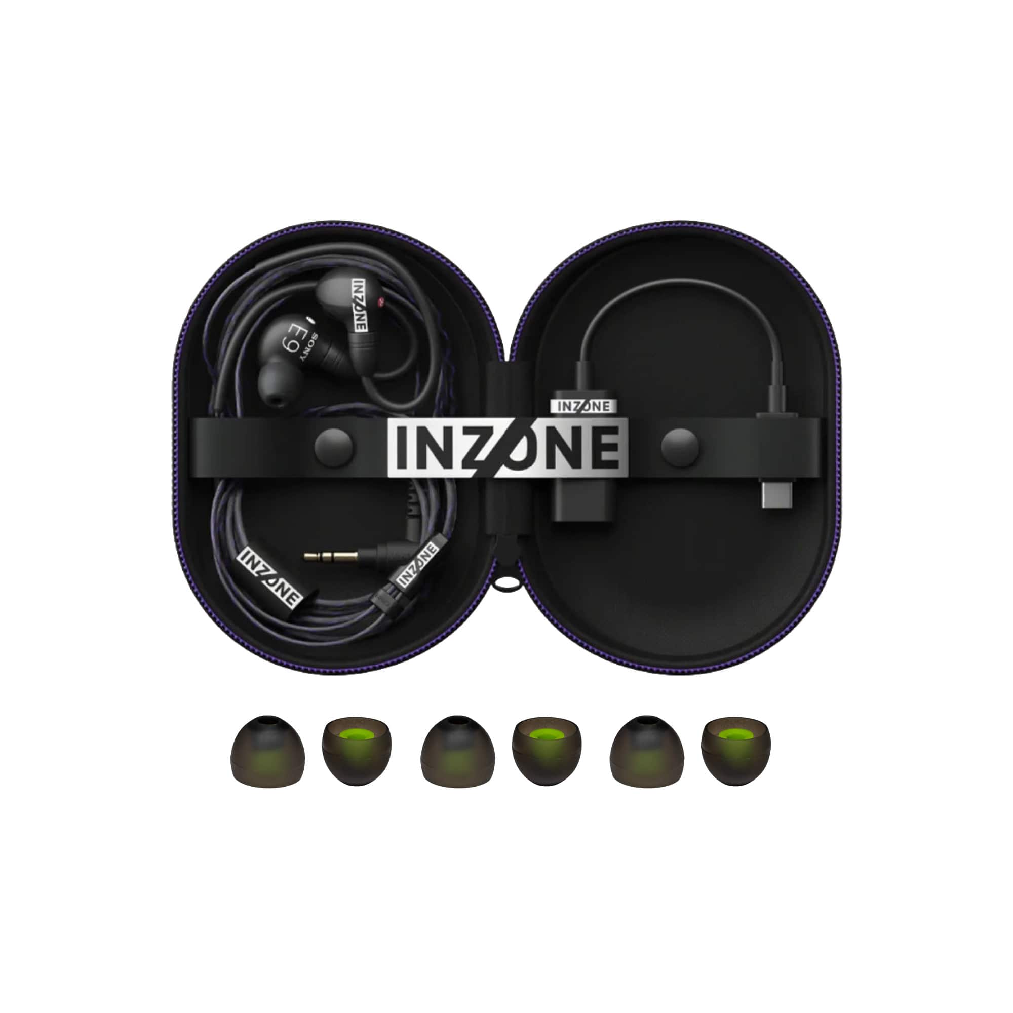 Sony - INZONE E9 Wired Black in-Ear Monitor Bundle with 6 Earbud Replacement Tips