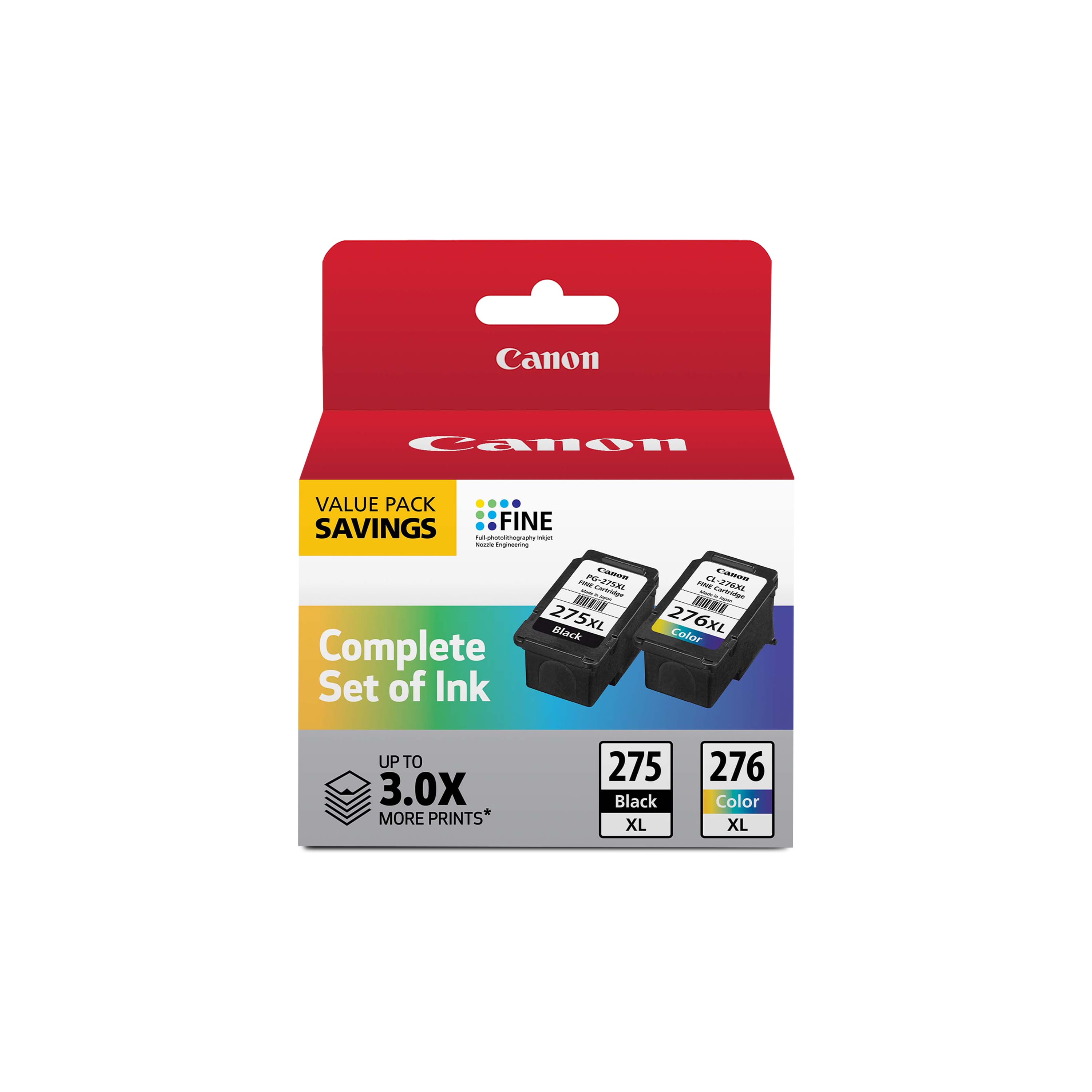 Canon - PG 275XL & CL276XL 2-Pack High Yield Ink Cartridges - Black/Multicolor - Front_Zoom