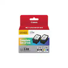 Canon Value Pack Savings Fine - Agas - iingpreeiig P208 - PSE 275XL Black Complete Set of Ink a nAMPN - 28 : nti 276XL Lofor UP TO 3.0X MORE PRINTS* 275 Black XL 276 Color XL