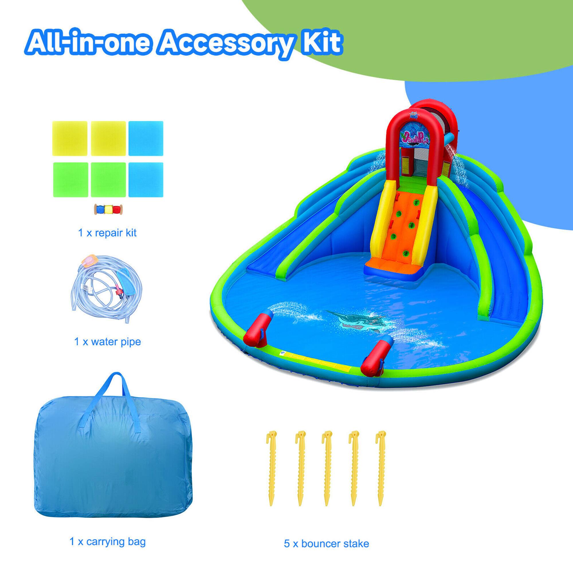 All-in-one Accessory Kit

1 x repair kit

1 x water pipe

1 x carrying bag

5 x bouncer stake