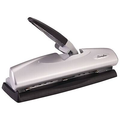 Alt View 1. Swingline - LightTouch Desktop Adjustable Hole Punch, 20 Sheet Capacity, Black/Silver (74030) - Black/Silver.